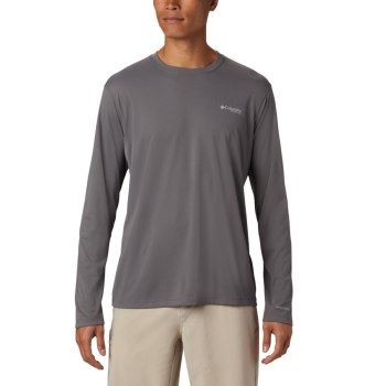 Pánské Mikiny Columbia PFG Zero Rules Long Sleeve Šedé RTGABY849